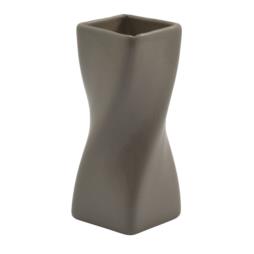 Wazon ceramiczny skrętny taupe 18,5x7cm