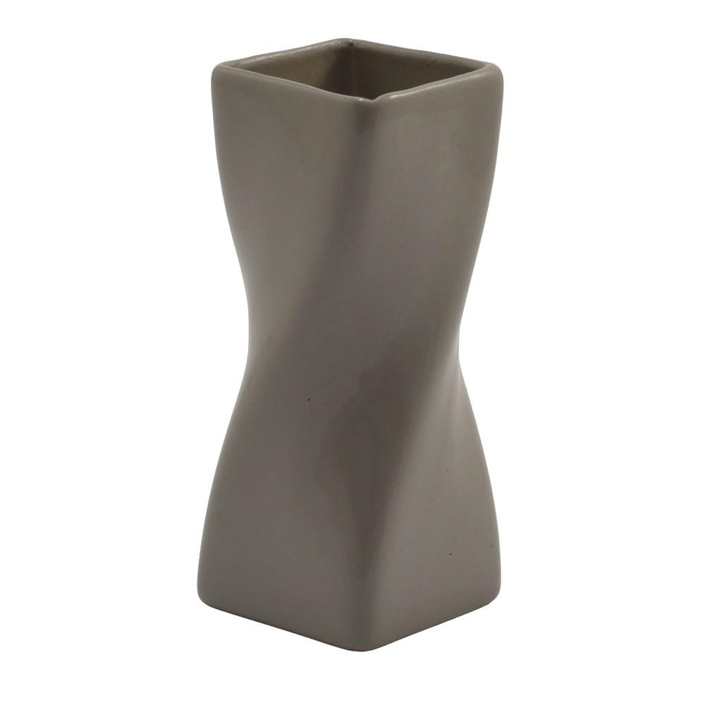 Wazon ceramiczny skrętny taupe 18,5x7cm