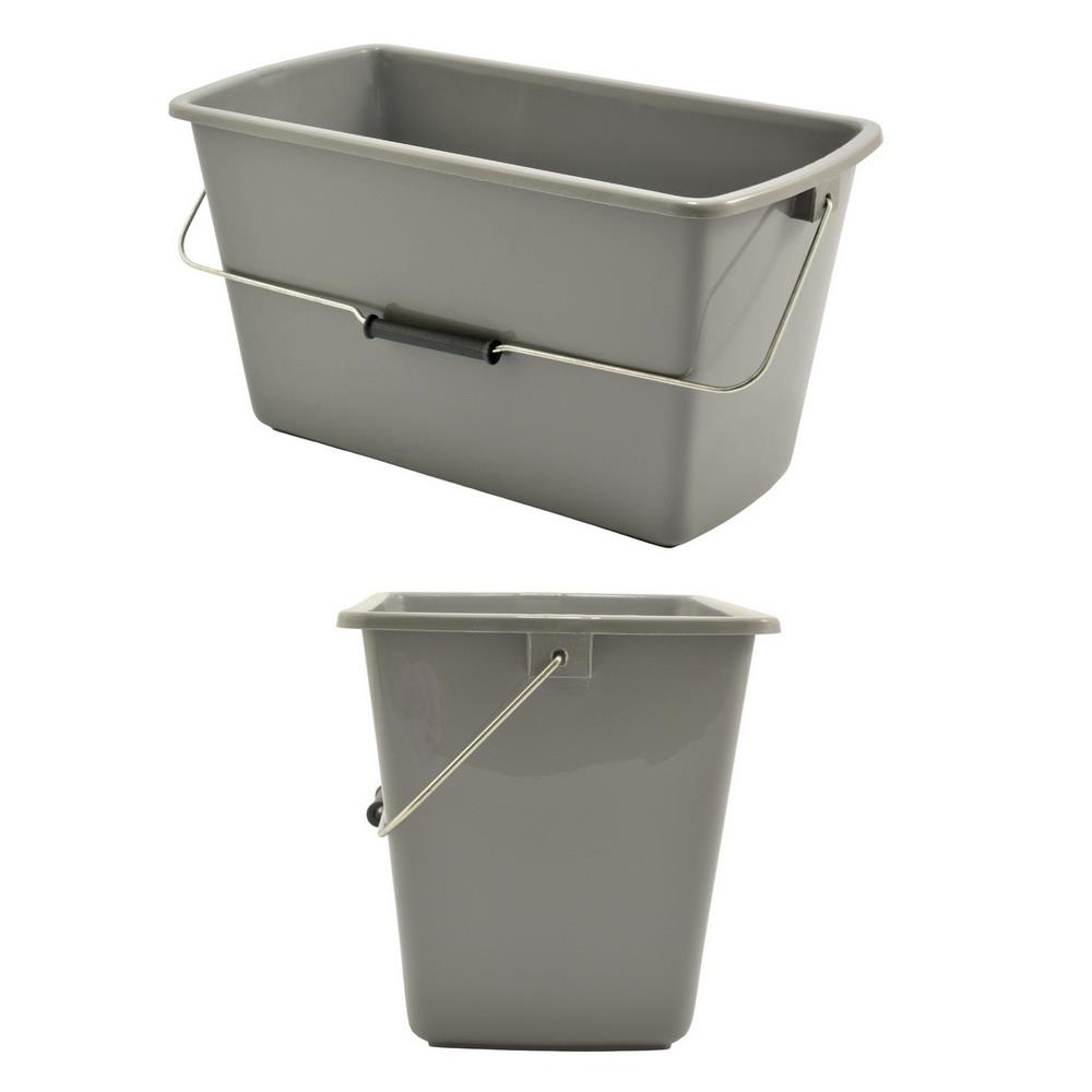 Wiadro 13L plastikowe prostokątne Keeeper nordic grey 42x22x22,5cm