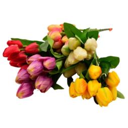 Kwiat sztuczny Tulipany bukiet 9 sztuk 40cm mix