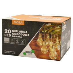 Girlanda 2m+3,8m 10 LED żarówki ciepły biały