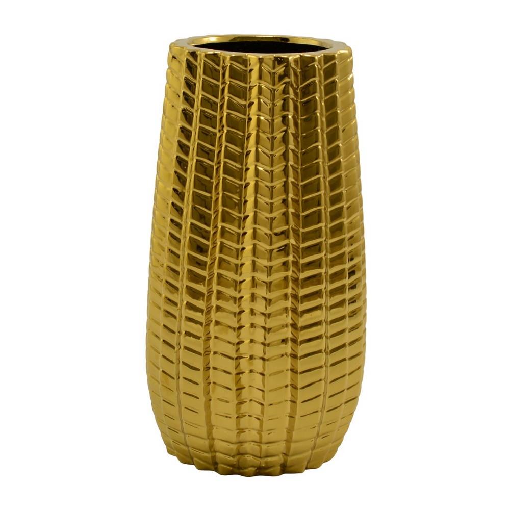 Wazon ceramiczny 27x11cm Cactus Gold