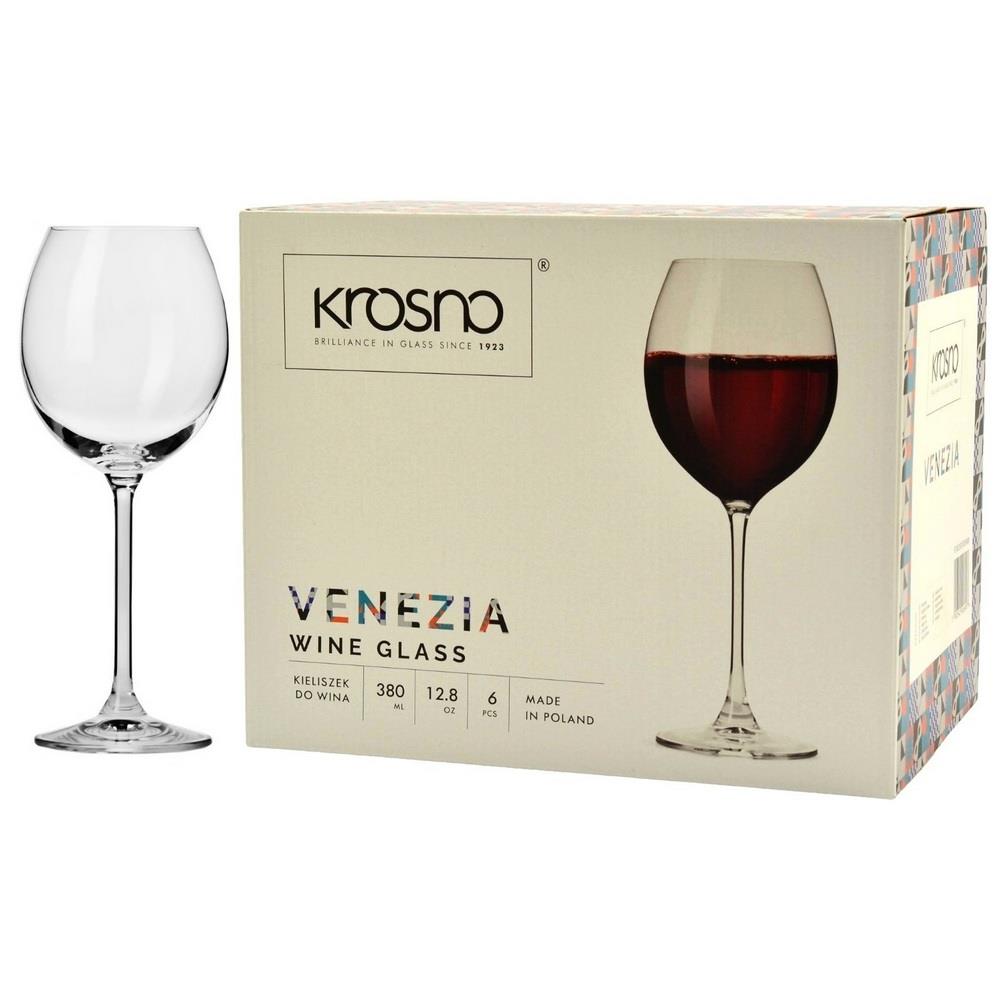 Kieliszki do wina 380ml 6szt Krosno Venezja