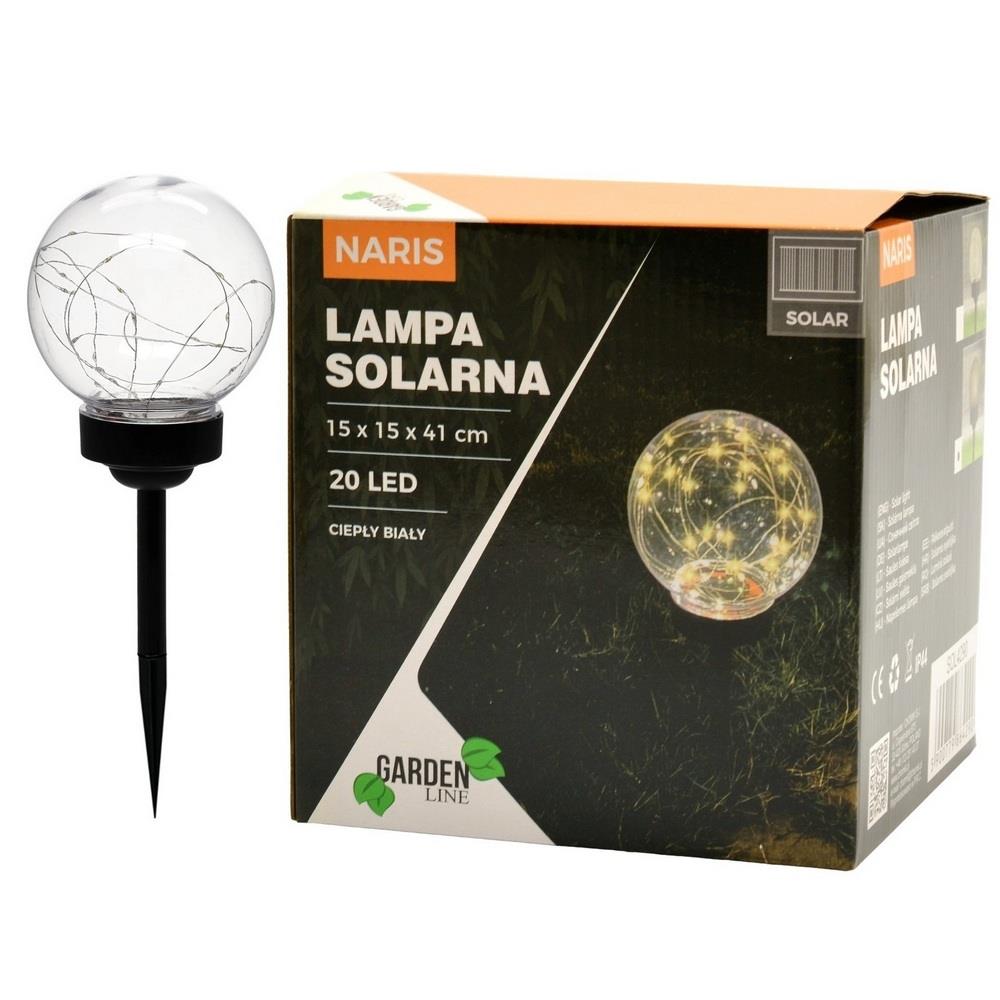 Lampa solarna h-41cm Naris 4290 śr.15cm 20Led