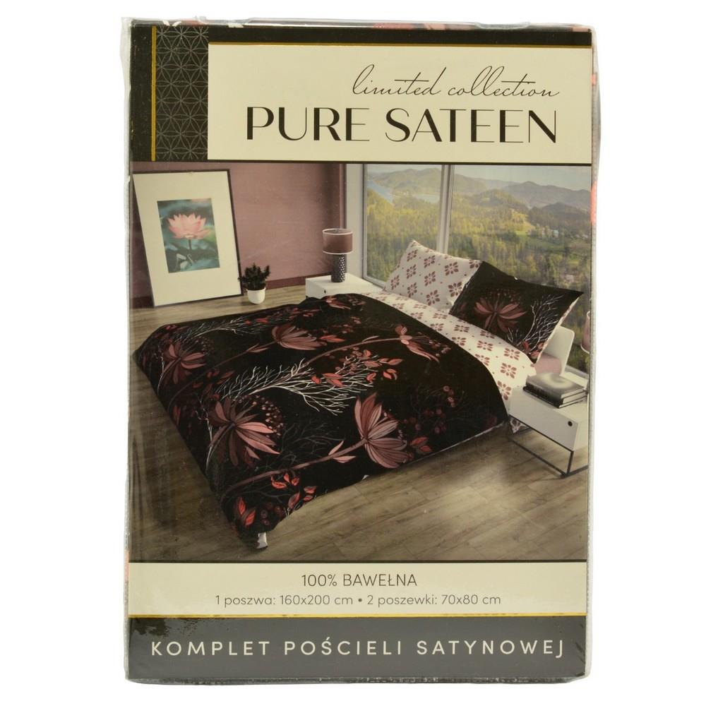 Pościel 160x200cm Satyna Pure sateen 010  2 x 70x80cm