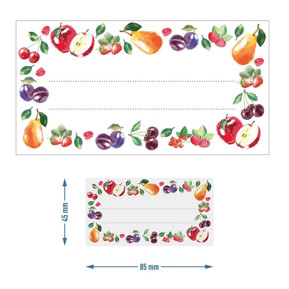 Etykiety na przetwory 85x45mm 20szt