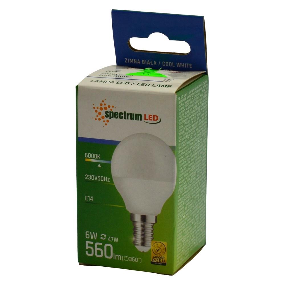 Żarówka LED 6W E14 560Lm Spectrum zimna biała