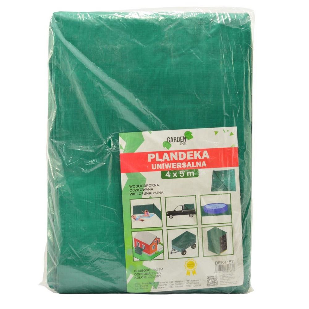 Plandeka uniwersalna 4x5m zielona 4157