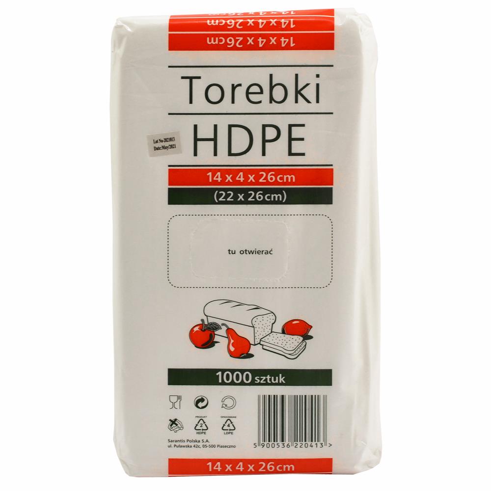 Torebki hdpe/14x4x26cm/1000szt