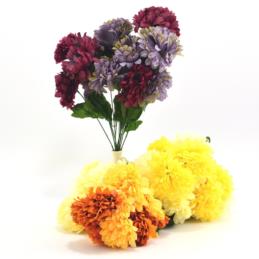 Kwiat sztuczny Chryzantema bukiet14 główek mix