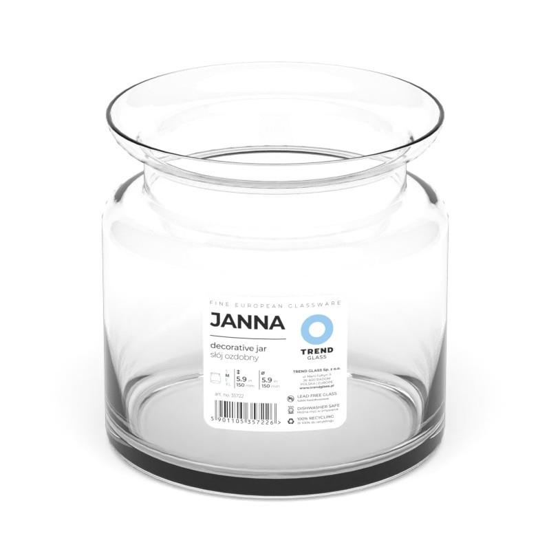 Wazon szklany 15cm Janna słoik Trend Glass 35722