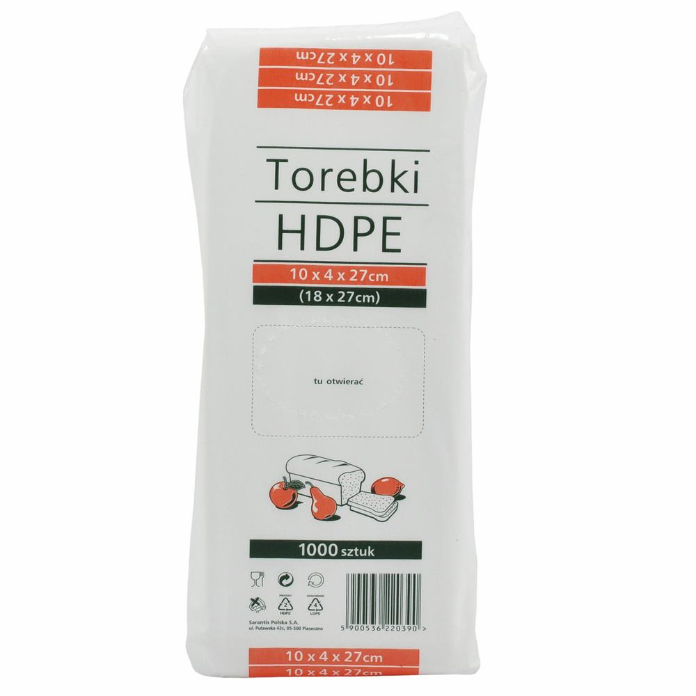 Torebki hdpe 10x4x27/1000szt