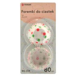 Foremki do ciastek papierowe 7cm 80szt BG-224