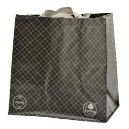 Torba na zakupy PP Greenbag kratka czarna/zielona 34x34x22cm mix