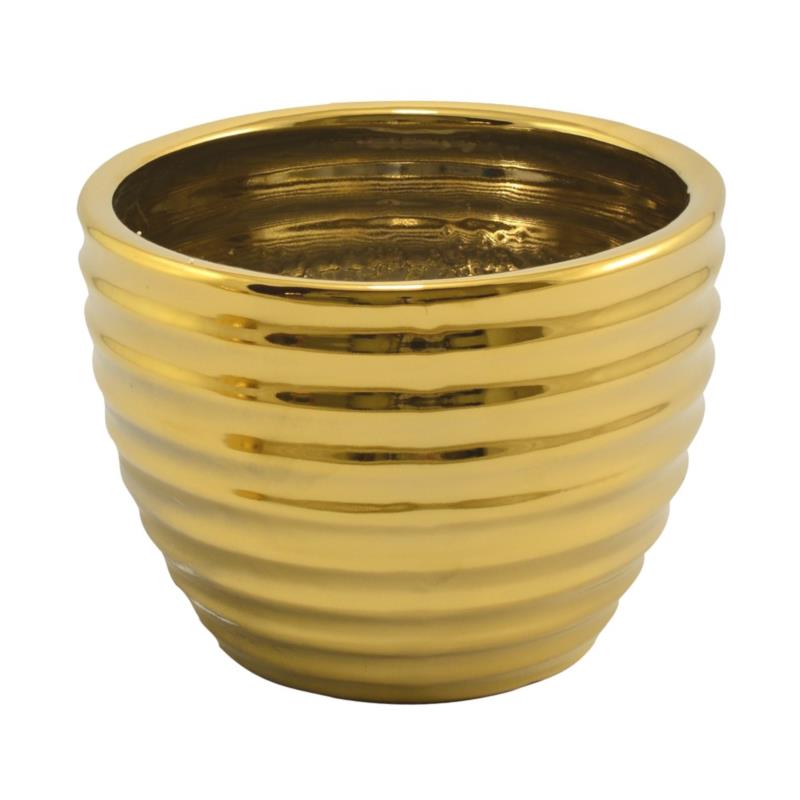 Doniczka ceramiczna 21,5x16,5cm Neva Gold 5682