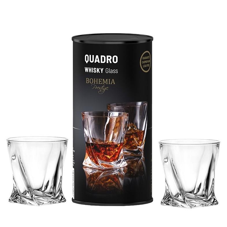 Szklanki 340ml 2szt Bohemia Quadro whisky w tubie