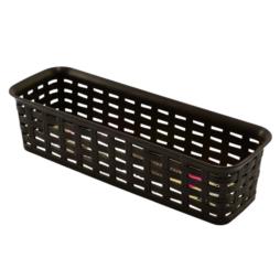 Koszyk plastikowy rattan 24x8x6cm brązowy