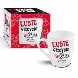 Kubek ceramiczny 300ml Baryłka Lubię grzybki