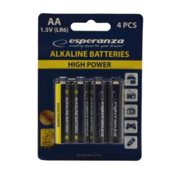 Baterie Esperanza AA R6 4szt Alkaline