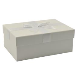 Pudełko 28x19x11cm biały BSJ4362/WH-3 z kokardą