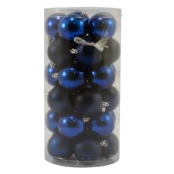 Bombki 30szt 6cm ciemne niebieskie PB630