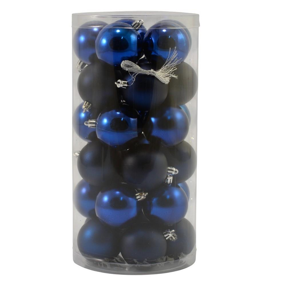 Bombki 30szt 6cm ciemne niebieskie PB630