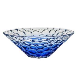 Salaterka kryształ Bohemia Jihlava Lisboa Ombre Blue 30cm